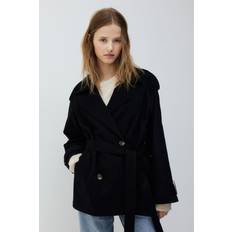 H&M XL Kåper & Frakker H&M Dame Sort Kort trenchcoat