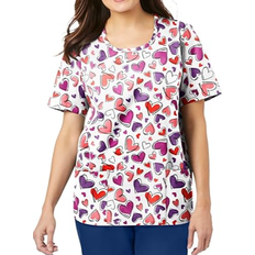 Comfort Choice Women's Scoopneck Scrub Top Plus Size