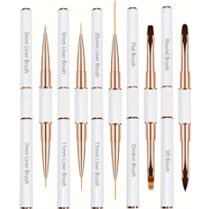 Nagelpenslar & Dotting tools Shein Nail Art Brush Set 5pcs Nail Liner Brush