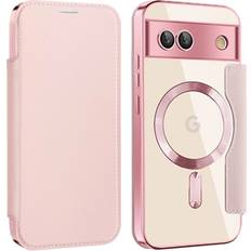 MTP Products Google Pixel 8a Flikfodral med kortplats MagSafe-kompatibel Rosa