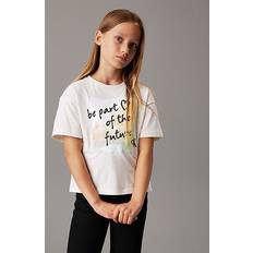 Barnkläder Calvin Klein Oversized Graphic T-shirt White years 170 cm