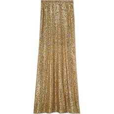 Gold - Short Skirts St John Long Sequined Skirt Gold