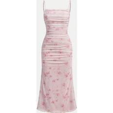 Florals Dresses Shein Teen Girl Summer Elegant Floral Print Mesh Ruffle Cami Dress