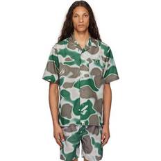 Bape Shirts Bape Green & Gray Liquid Camo One Point Shirt