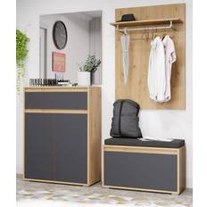 Mehrfarbig Kleideraufbewahrung Inn.Furn Garderobe set 4-tlg Kleiderschrank