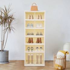 Yellow Shoe Racks CNCEST Tiers Pairs Box Shoe Rack