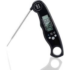 Displays Meat Thermometers Intirilife Foldable Kitchen Black Meat Thermometer