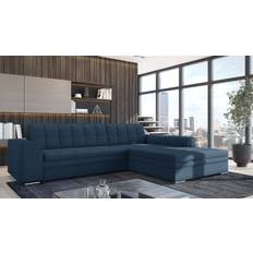 Ecksofas Fun furniture SARRA Dark Blue Sofa 295cm Zweisitzer