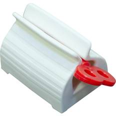 Red Toothbrush Holders Loops Toothpaste Tube Squeezer