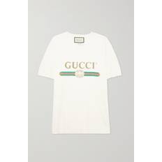 Gucci Oversized Appliquéd Printed Cotton-jersey T-shirt White