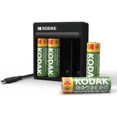 Kodak Rechargeable AA & AAA Batteries & Charger Includes 4x Double A Batteries