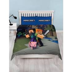 Minecraft Reversible Set Light Blue Duvet Cover