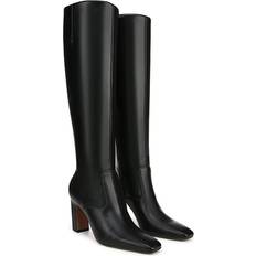 44 ½ Hohe Stiefel Franco Sarto Bowman Knee High Boot Black Faux Leather Pointed Toe