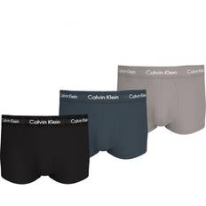 Calvin Klein Sous-vêtements pour hommes Calvin Klein Cotton Stretch Low Rise Trunk 3-Pack - Black/Blue/Grey