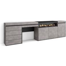 Porte Scorrevoli Mobili Credenza 277x35x75 cm Camera Da Letto Stanza Camino Elettrico Cassettiera Tavolo Da Toeletta RF3409 Madia