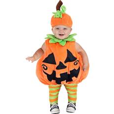 Pumpkins Costumes Fun Costumes Plump Pumpkin Infant Halloween Pumpkin Green&#47 Black&#47 Orange 0/3mo