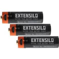 Extensilo 3x aa Mignon Battery with Micro usb Connector, 920mAh, 1.5 v, Li-ion