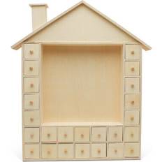 Advent Calendars Woodpeckers Crafts Wooden advent calendar 19x14 inch, diy preassembled, empty drawers woodpeckers Natural Pack of 1