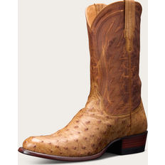 Tecovas Men's The Wyatt Cowboy Boots, Round Toe, 12" Shaft, Cedar, Ostrich, 1.5" Heel