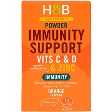 Holland & Barrett High Strength Immunity Support Powder Vits C & D & Zinc 14-pack