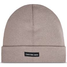Calvin Klein Men Beanies Calvin Klein Plain Polyester Beanie Hat - Gray