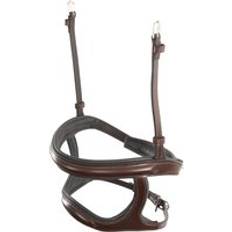 Équitation Muserolle Double cheval en cuir BR Equitation Marron