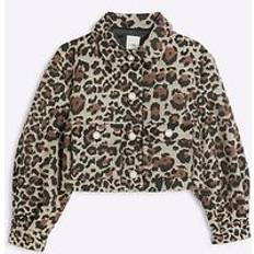 Leopard Children's Clothing River Island Girls Leopard Print Jacket Brown, Brown, Age: 11-12 Years, Women age: 11-12 YEARS