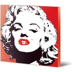 Marilyn Monroe Canvas Print Red/white/black Framed Art