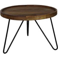 Teak Meubels Salontafel Hairpin Naturel Zwart 60 x 40 cm