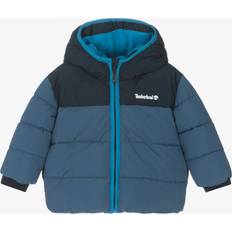 Babies Jackets Timberland Baby Water Repellent Hooded Puffer Jacket - Blue