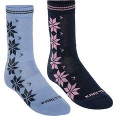 Blå - Dame Sokker Kari Traa Women's Vinst Wool Sock 2-pack Navy Blue