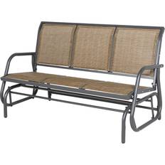 Blue Garden Benches OutSunny 3-Person Garden Bench