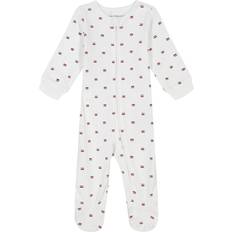 Tommy Hilfiger Jumpsuits Children's Clothing Tommy Hilfiger Logo Cotton Blend Footie in White 3-6M 3-6M