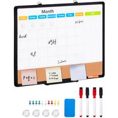 VEVOR 24 x 18 Monthly Calendar Whiteboard Cork Board Combo