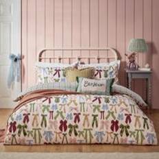 Silk Textiles Furn Noortje Bows Trending Duvet Cover Green, Blue, Pink