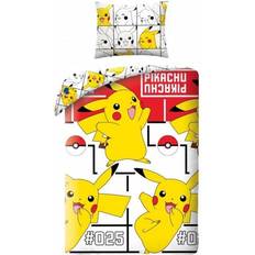 Pokémon 025 Cotton Pikachu Cover Bettbezug Gelb, Weiß