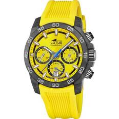 Watches Lotus L18974 5 Men's Yellow Dial Chronograph Wristwatch