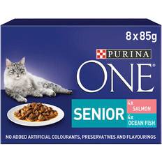Purina ONE wet senior cat food salmon & fish
