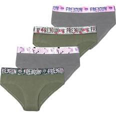 Vert Sous-vêtements Freegun Kid's UnicolorCotton Boxer 4pcs - Green/Grey