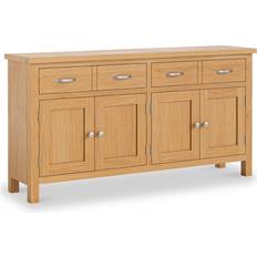 Roseland Furniture Oak 4 Door Extra Large Sideboard