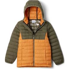 Synthetic Outerwear Columbia Boy's Powder Lite II Hooded Jacket - Sunstone/Stone Green