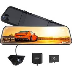 Wolfbox 2.5K Mirror Dash Cam of Touch Screen