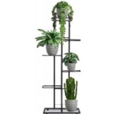 Pots, Plants & Cultivation B2X Black Metal Flower Pot with Six Levels