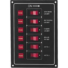 Plastimo Vertical 6 Switches Electric Panel Red 11.5 x 16.5 x 5 cm