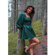 Bruna - Herr Klänningar DARKPARK Golightly Sophie Satin Kjole - Deep Green