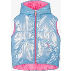 Girls Vests BillieBlush Girls Blue Hooded Puffer Gilet 12 year