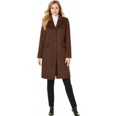 Jessica London Coats Jessica London Womens Plus Notch Collar Wool Coat