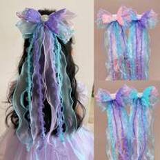 Shein 1pc Mermaid Tassel Hair Clip For Girls, Bowknot Multifunctional Hair For Braids, Daily