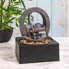 Leonardo Water fountain feature indoor tabletop serenity light zen
