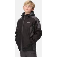 Regatta Kids Lightweight Hurdle V Waterproof Jacket Black Seal Grey, 15-16yrs